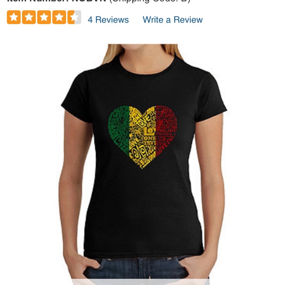 “One Love” Black T-Shirt (Size: XL)